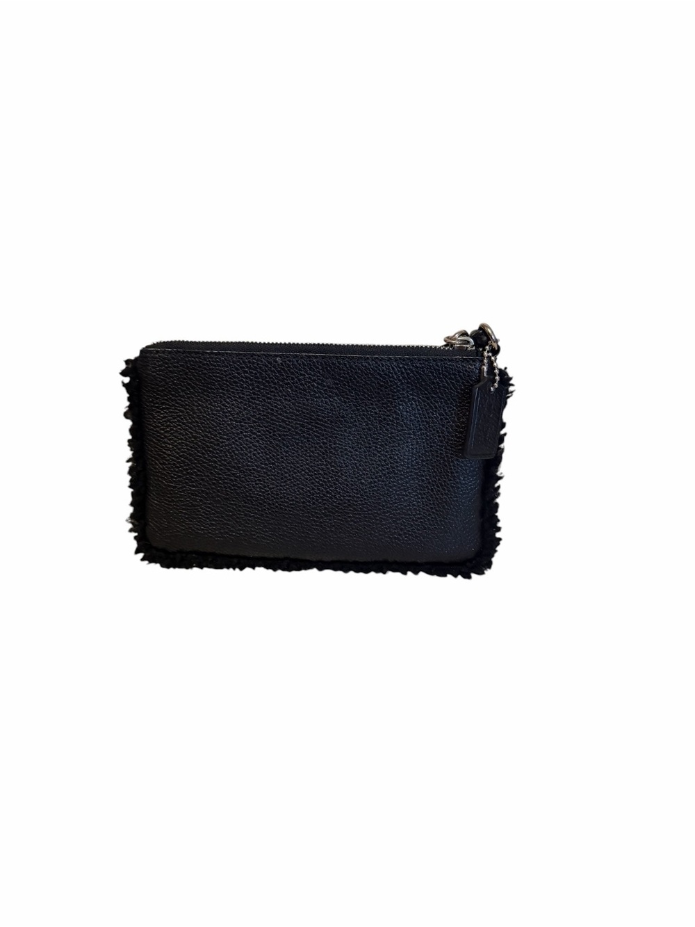 Coach Black Pebbled Leather Wristlet - Picture 2 of 2
